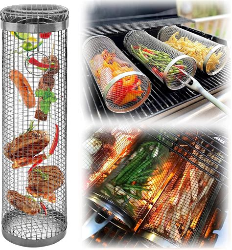 Amazon Rolling Grilling Baskets For Outdoor Grilling Grill Grate