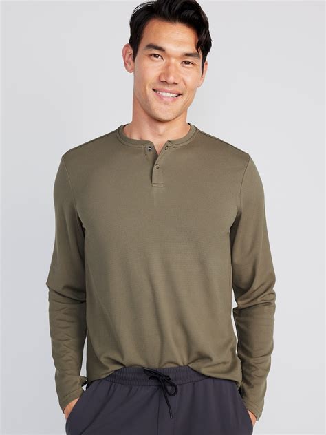 Waffle Knit Performance Henley Old Navy