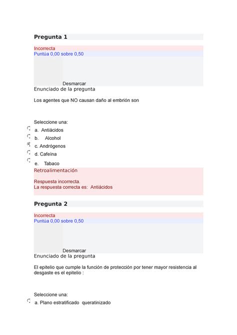 Examen 17 Septiembre Preguntas Y Respuestas Pregunta Incorrecta