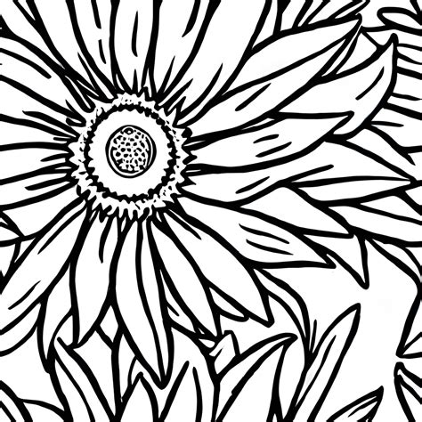 Tribal Sunflower Ausmalbild Schwarz Wei Creative Fabrica