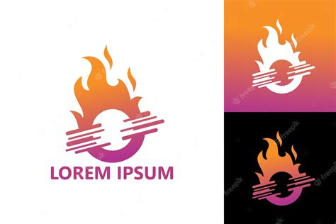 Premium Vector Digital Fire Logo Template Design Vector