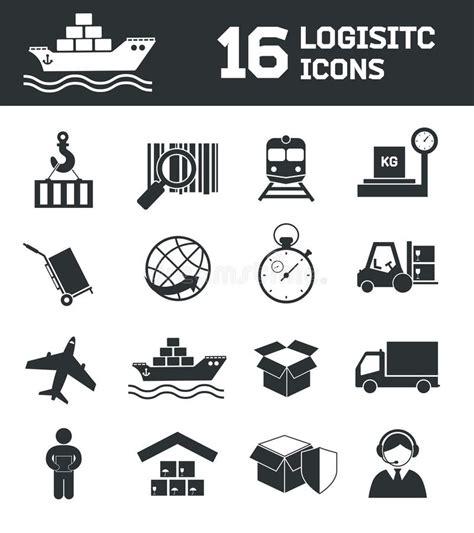 Iconos Log Sticos Fijados Ilustraci N Del Vector Ilustraci N De