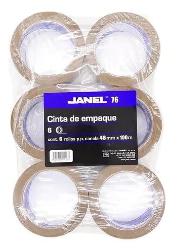 Cinta De Empaque Canela Janel L X M Piezas Meses Sin