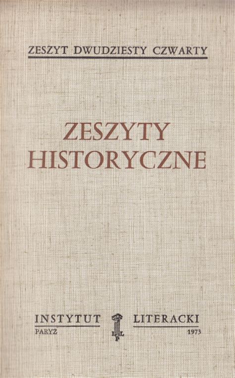 ZESZYTY HISTORYCZNE 1973 Z 24 Antykwariat Zakładka Warszawa