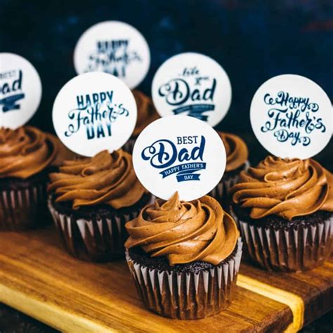 Happy Father S Day Cupcake Toppers 1 Dad Printable Cupcake Topper