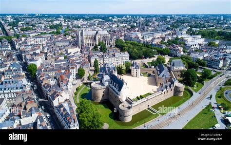 Aerial Photography Of Nantes City Castle Le Chateau Des Ducs De