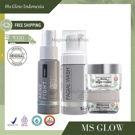 Jual Original Paket Acne Ms Glow Paket Wajah Ms Glow Acne