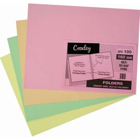 Croxley A Pvc File Assorted Pack Of Croxley Sa