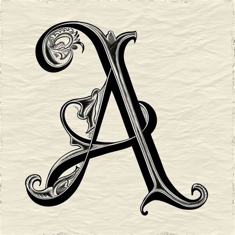 Letter Alphabet Calligraphy Handwriting Ampersand Premium Photo