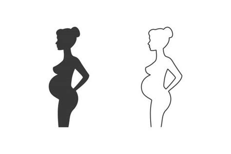 Pregnant Black Belly Backgrounds Illustrations Royalty Free Vector