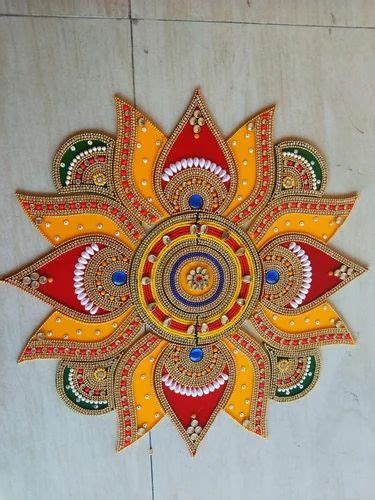 Floor Rangoli Designer Reusable Rangoli Acrylic Rangoli Indian Home