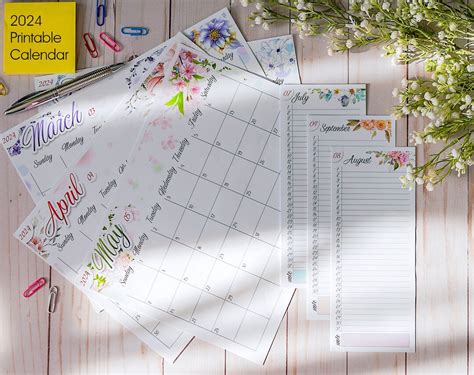 Calendrier Imprimable Planificateur Pdf Fleur