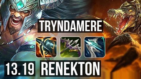 Tryndamere Vs Renekton Top 8 Solo Kills 1229 14m Mastery