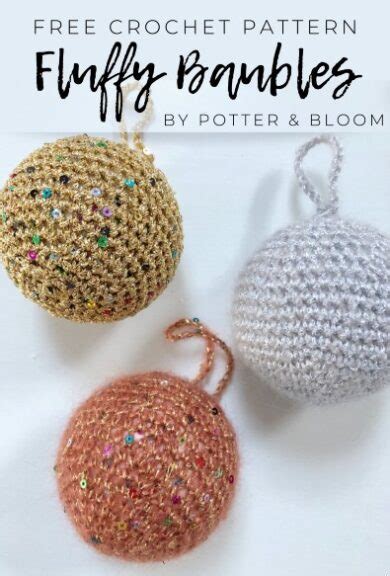 Free Crochet Pattern Fluffy Baubles Free Crochet Patterns