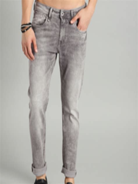 Buy The Roadster Lifestyle Co Men Grey Skinny Fit Mid Rise Clean Look