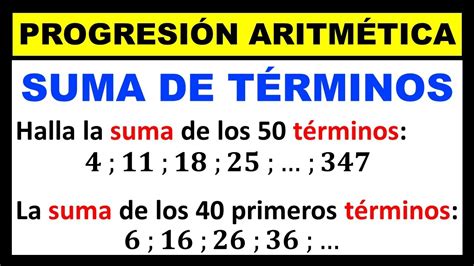 Progresi N Aritm Tica Suma De T Rminos De Una Progresi N Aritm Tica