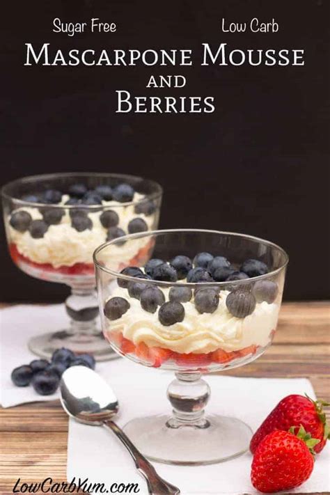 Mascarpone Cream Mousse Dessert Keto Low Carb Yum