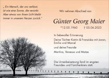 Traueranzeigen von Günter Georg Maier Schwarzwälder Bote Trauer