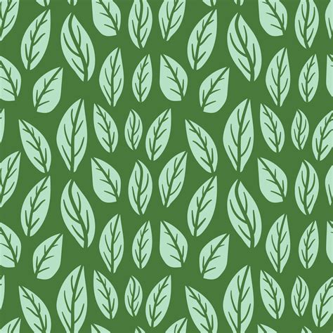 Green leaves seamless pattern 17111705 Vector Art at Vecteezy