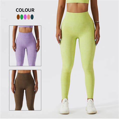 Women S High Elastic Naked Feeling Workout Pants Breathable Soft Quick