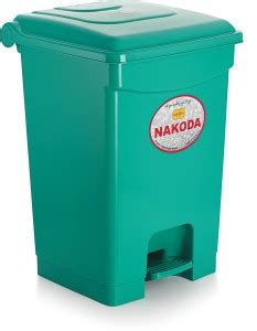 NAKODA Modern Squarereen Pedal Dustbin 30Ltr G Plastic Dustbin