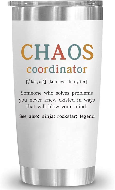 Chaos Coordinator Tumbler Bosses Day Employee Thank You Gifts For Women