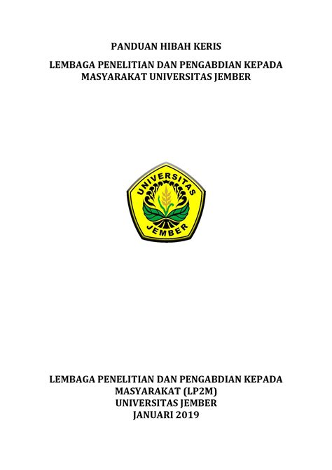 Pdf Panduan Hibah Keris Lembaga Penelitian Dan Lp M Unej Ac Id Wp