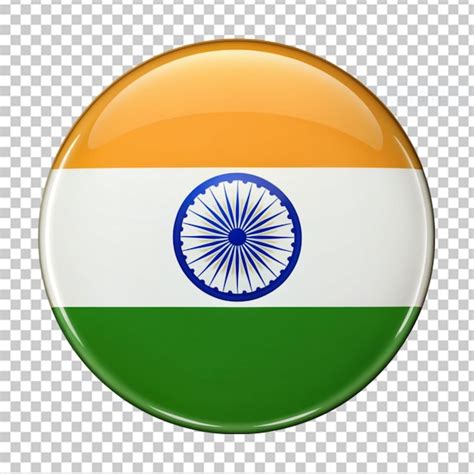 Premium PSD Indian Flag Batch On Transparent Background