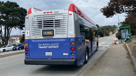 SamTrans New Flyer XE40 No 1005 On Route 120 YouTube