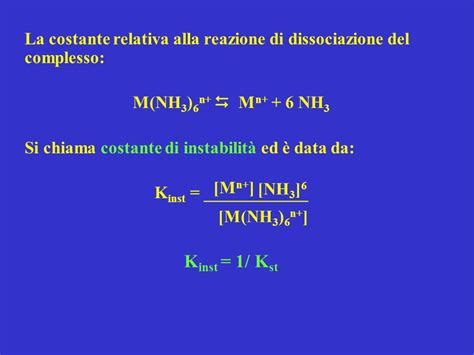 Equilibri Dei Composti Di Coordinazione Ppt Scaricare