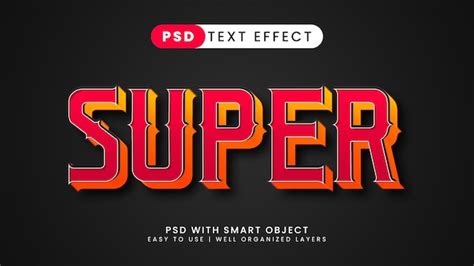 Effet De Texte De Dessin Animé De Super Héros PSD Premium