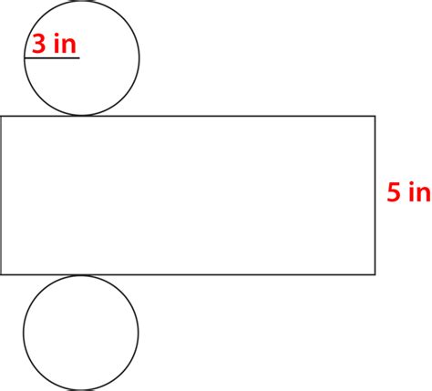 Net Of A Cylinder With Measurements