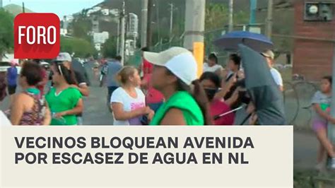 Vecinos de Nuevo León realizan bloqueo por falta de agua Las Noticias