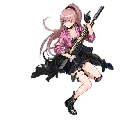 Safebooru 1girl Assault Rifle Bangs Black Choker Black Footwear Black Gloves Black Jacket