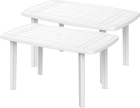 cosmoplast plastic long table  indoors  outdoors  pcs set buy