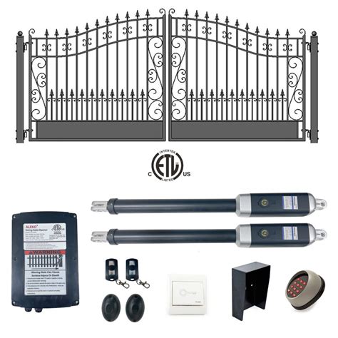 Automated Steel Dual Swing Driveway Gate And Gate Opener Complete Kit Etl Listed Venice