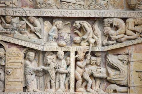 Image Of Sainte Foy Abbey Church Tympanum Weighing Of Souls