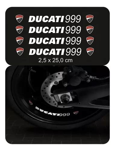 Kit Adesivos Interno Centro Roda Moto Ducati Ca Cor Branco