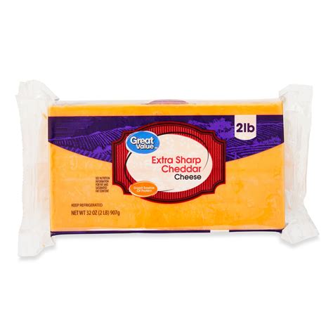 Great Value Extra Sharp Cheddar Cheese Oz Walmart