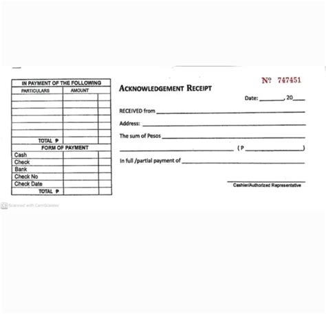 3 Pads Acknowledgement Receipt 2ply Carbonized Lazada Ph