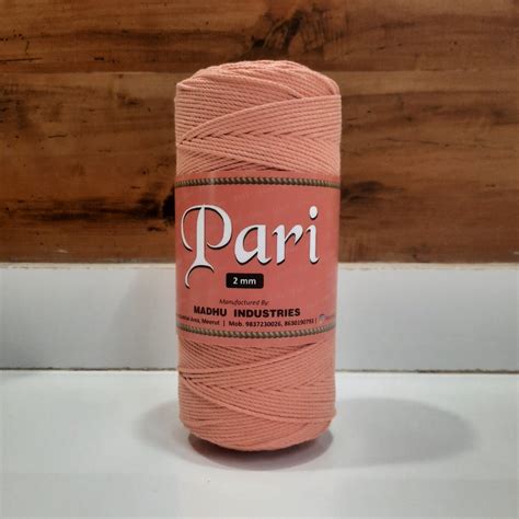 Macrame Cotton Cord Mm Twisted Ply Pastel Orange Color Packaging