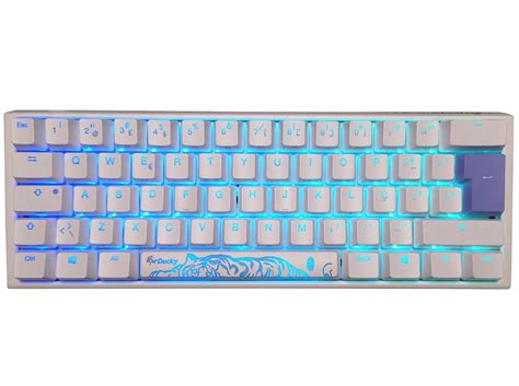 Teclado Ducky ONE Classic Mini Pure White Hot swappable MX Silent Red RGB PBT Mecânico PT