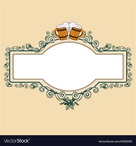 Vintage Beer Frame Royalty Free Vector Image Vectorstock