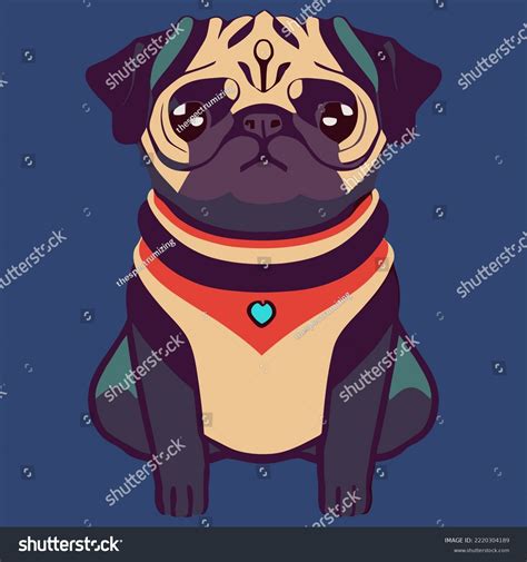 Illustration Vector Graphic Cool Pug Isolated Stock Vector Royalty Free 2220304189 Shutterstock