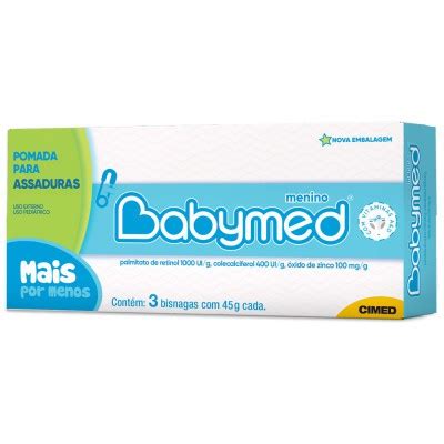 Kit 3 Pomada Babymed Menino 45g Cada Shopee Brasil