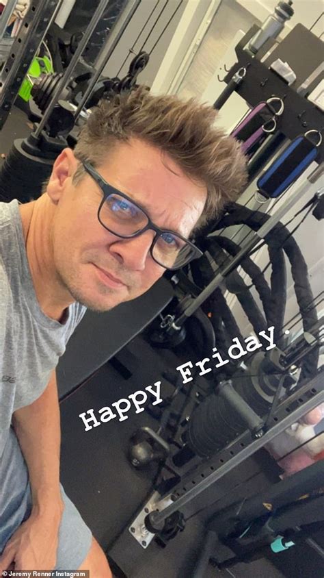 Jeremy Renner Hits The Gym And Shares A Happy Friday Message With