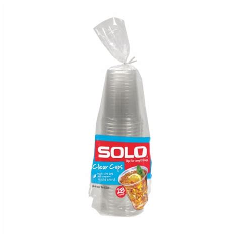 Solo Clear Plastic Cups 28 Ct 18 Oz Kroger