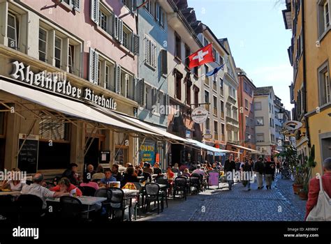 Old Town Pedestrian Area Zurich Switzerland Stock Photo 12030338 Alamy