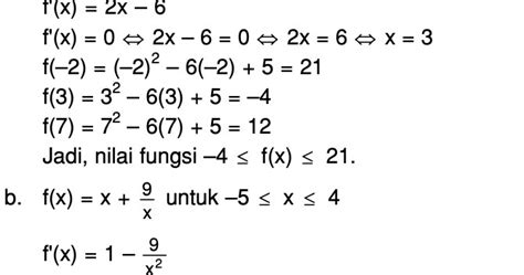 Menentukan Nilai Maksimum Dan Minimum Fungsi 2021