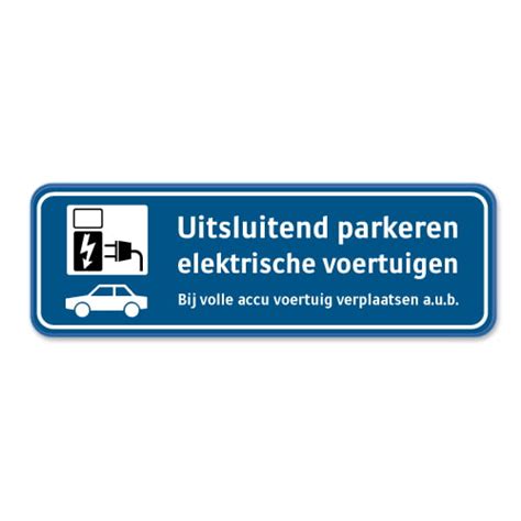 Parkeerbord Elektrische Voertuigen Kopen